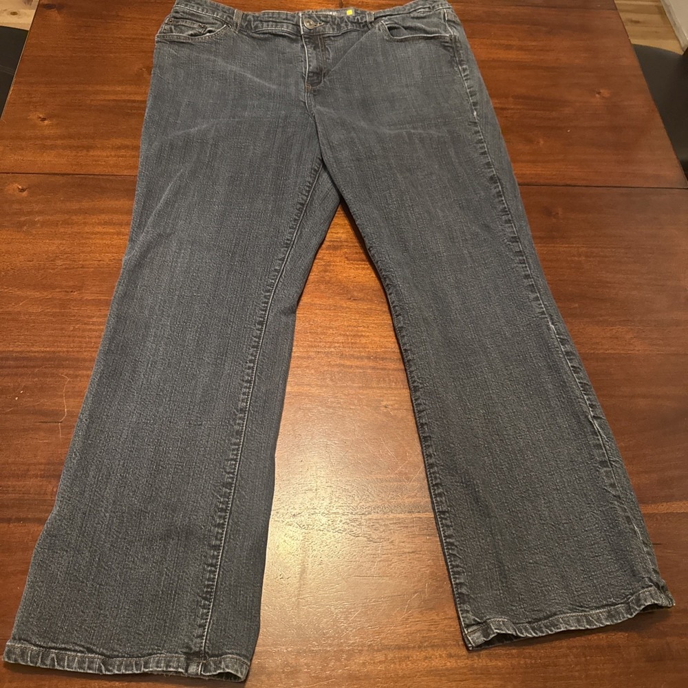 Vintage Y2K Venezia Lane Bryant Bootcut Jeans 18W Avg Stretch Made in Hong Kong